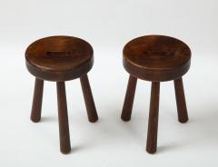 Pair of Folk Art Alpine Stools France c 1950 - 2115169