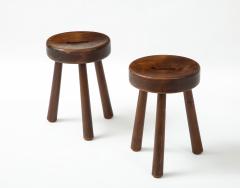 Pair of Folk Art Alpine Stools France c 1950 - 2115170