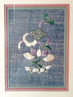 Pair of Framed Chinese Antique Textile Fragments Qing Dynasty Provenance - 1766025