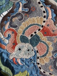 Pair of Framed Fine Chinese Antique Embroidery Panels with Forbidden Knots - 3480106