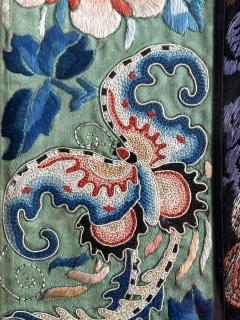 Pair of Framed Fine Chinese Antique Embroidery Panels with Forbidden Knots - 3480111