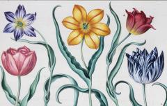 Pair of Framed Hand Colored Engravings of Tulips by Basilius Besler - 3915920