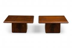 Pair of Frank Lloyd Wright American Mid Century Taliesin Square Coffee Table - 4172377