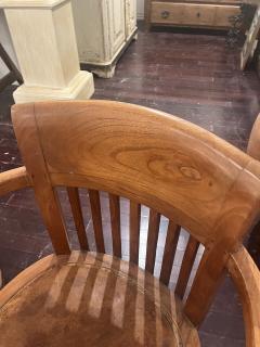 Pair of Frank Lloyd Wright Style Barrell Chairs - 4162025