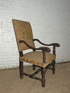 Pair of French 17th Century Louis XIV Walnut Armchairs - 906073