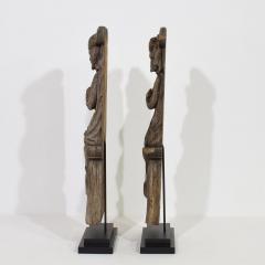 Pair of French 17th Century Weathered Oak Renaissance Ornaments - 4119462