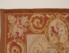 Pair of French 1850s Aubusson Floral Tapestries with Rinceaux Arabesques - 3417136