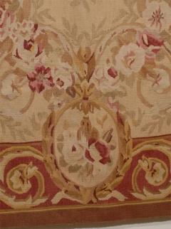 Pair of French 1850s Aubusson Floral Tapestries with Rinceaux Arabesques - 3417272