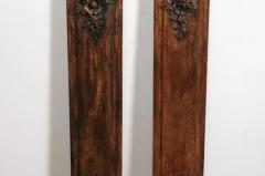 Pair of French 1890s Carved Wooden Panels with Ribbon Tied Bouquets and Urns - 3485468