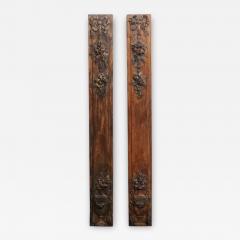 Pair of French 1890s Carved Wooden Panels with Ribbon Tied Bouquets and Urns - 3487708