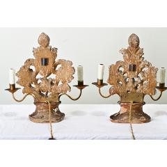 Pair of French 18th Century Gilt Candelabras - 3697037