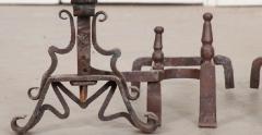 Pair of French 18th Century Iron Andirons - 1225811