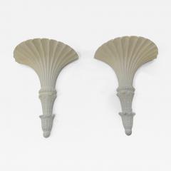 Pair of French 1920s Art Deco Plaster Sconcea - 4332676