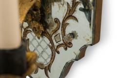 Pair of French 1930s Hollywood Regency Style Mirrored Glass Wall Sconces - 4656014