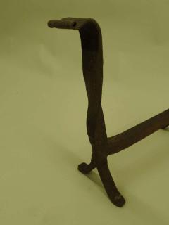 Pair of French 1930s Wrought Iron Andirons - 1876783