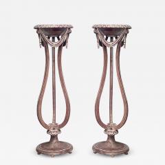 Pair of French 1940s Bleached Pedestals - 471997