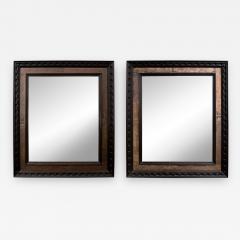 Pair of French 1940s Brass and Ebonised Mirror - 1468623