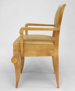 Pair of French 1940s Sycamore Armchairs - 424834