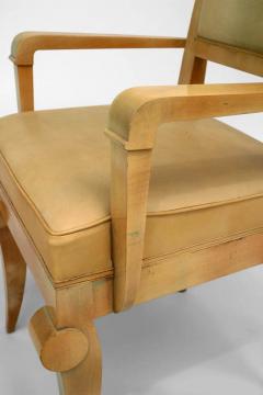 Pair of French 1940s Sycamore Armchairs - 424835