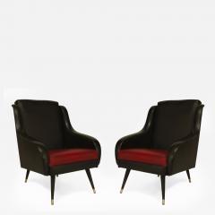 Pair of French 1950s Bergeres Armchairs  - 425577