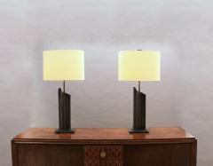 Pair of French 1970 s Metal Table Lamps - 1193165