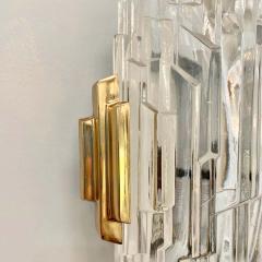 Pair of French 1970s Ice Crystal Wall Lights - 1649740