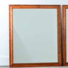 Pair of French 19th Century Burl Maple Framed Mirrors - 4811903