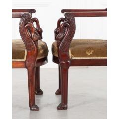 Pair of French 19th Century Empire Style Fauteuils - 2707080