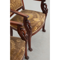 Pair of French 19th Century Empire Style Fauteuils - 2707098