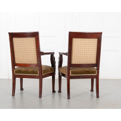 Pair of French 19th Century Empire Style Fauteuils - 2707103