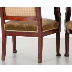 Pair of French 19th Century Empire Style Fauteuils - 2707105