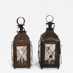 Pair of French 19th Century Metal Lanterns - 4151606