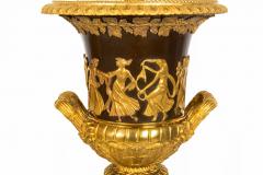 Pair of French 19th Century Neoclassical Bronze and Red Marble Lamps - 4501881