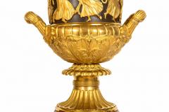 Pair of French 19th Century Neoclassical Bronze and Red Marble Lamps - 4501883