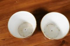 Pair of French 19th Century Paris Porcelain Cachepots Planters with Bird Motifs - 3485632