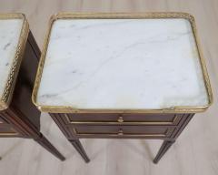 Pair of French 20th Century Louis XVI Style Bedside Tables - 4707314
