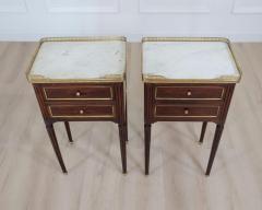 Pair of French 20th Century Louis XVI Style Bedside Tables - 4707321