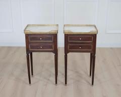 Pair of French 20th Century Louis XVI Style Bedside Tables - 4707350