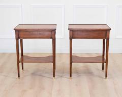 Pair of French 20th Century Louis XVI Style Cherrywood Tables - 4707263