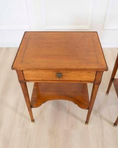 Pair of French 20th Century Louis XVI Style Cherrywood Tables - 4707335