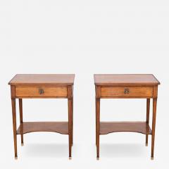 Pair of French 20th Century Louis XVI Style Cherrywood Tables - 4708267