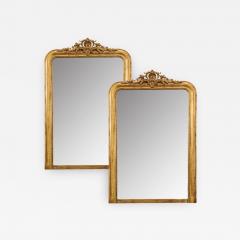 Pair of French 20th Century Reproduction Giltwood Mirrors - 1576903