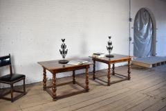 Pair of French Alsace 18th Century TrompeLOeil Veneered Rectangular Tables - 1073340