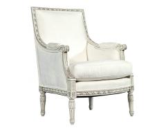 Pair of French Antique Louis XVI Antique Bergere Arm Chairs - 1992655