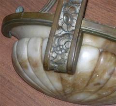 Pair of French Art Deco Alabaster Sconces - 1435791