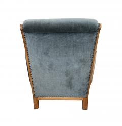 Pair of French Art Deco Carved Maple Upholstered Armchairs Bergeres - 4390171