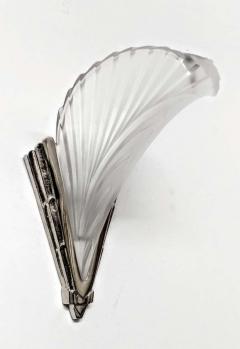 Pair of French Art Deco Feather Wall Sconces - 3942106