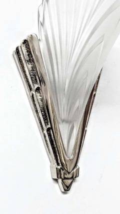 Pair of French Art Deco Feather Wall Sconces - 3942109