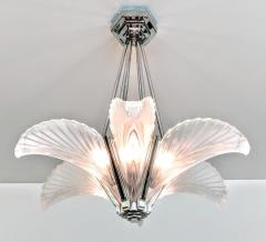 Pair of French Art Deco Feather Wall Sconces - 3942110