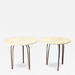 Pair of French Art Deco Garden Tables - 3697317